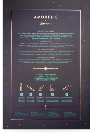 Еротичний адвент-календар AMORELIE Original 2025, 24 інтимні сюрпризи для пар