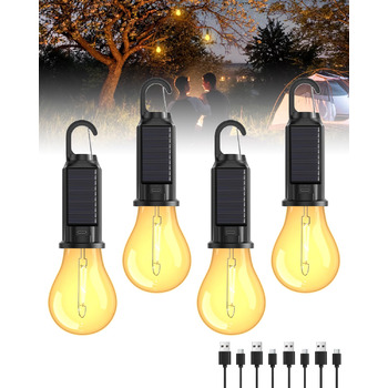 Акумуляторний кемпінговий ліхтар, світлодіодний кемпінговий ліхтар, сонячний кемпінговий ліхтар, ліхтар для намету, кемпінговий ліхтар з регульованою яскравістю та 3 режимами освітлення, водонепроникний кемпінговий ліхтар для кемпінгу, відключення електро