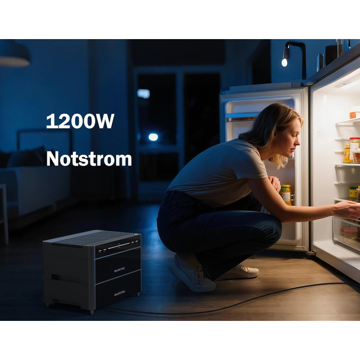 Сонячна система накопичення енергії Marstek Venus A, ємність 2120 Втгод, 4 MPPT сонячні входи до 2,4 кВт, рішення для зберігання енергії &quotпідключи та працюй&quot для балконних електростанцій та фотоелектричних систем, розширювана, клас захисту IP65, б