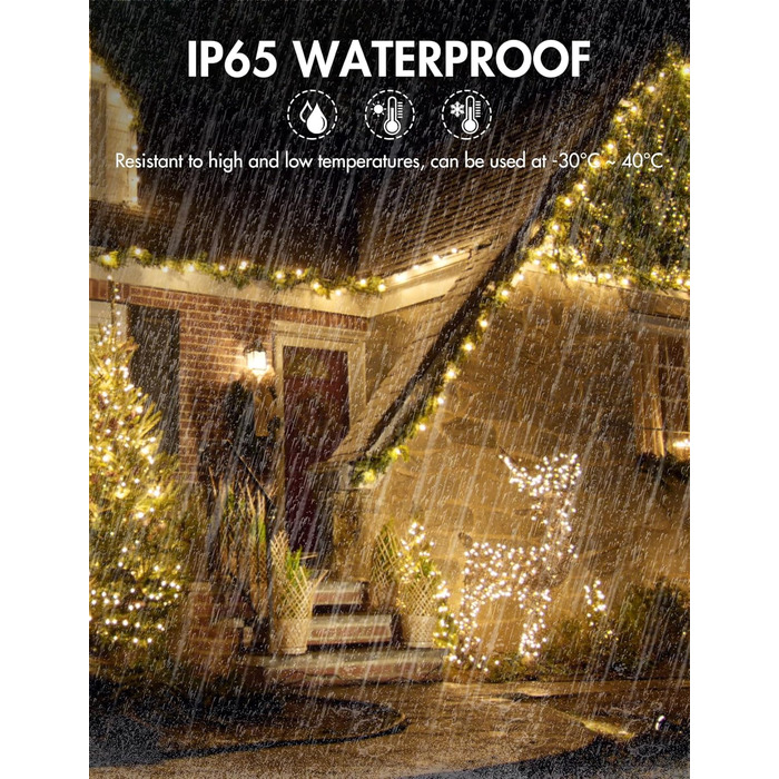 Казкові ліхтарі на відкритому повітрі з вилкою, 50M 500 світлодіодних казкових ліхтарів у приміщенні з пультом дистанційного керув