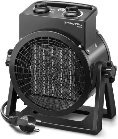 Керамічний вентилятор-обігрівач TROTEC TDX 19 Теплова потужність 1,5 кВт / 3 кВт Потік повітря 200 м/год Опалення