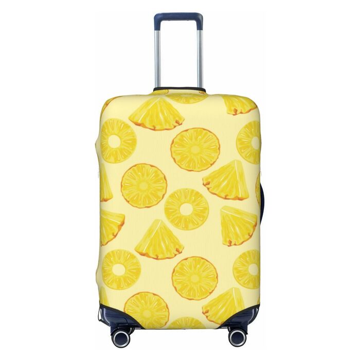 Чохол на валізу Ананас, м'який, чорний, маленький