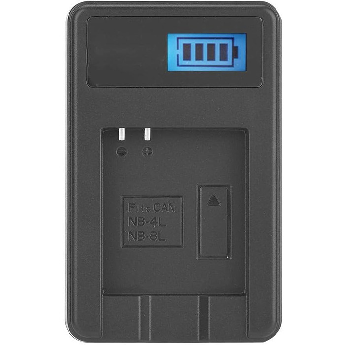 Зарядний пристрій Nikou NB-4L/8L з РК-дисплеєм, простий зарядний пристрій, USB-зарядний пристрій 5V 1-2A 10W