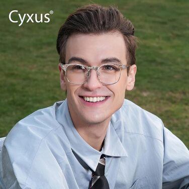 Комп'ютерні окуляри Cyxus 8056 з фільтром синього світла (без діоптрій) для геймінгу та роботи, прозорі та золотисті, унісекс
