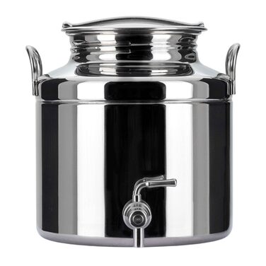 Зварний вал Megashopitalia з краном та масляною основою з нержавіючої сталі 18/10 (5 літрів) 5 л сталі