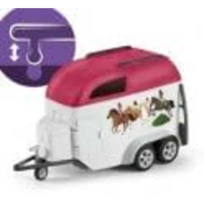 Автомобіль Schleich з причепом для коня, в комплекті 1 кінь, набір ігрових фігурок для дітей від 5 років і старше