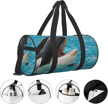 Дорожня сумка-мішок Бегемот у басейні, спортивна сумка для чоловіків та жінок
