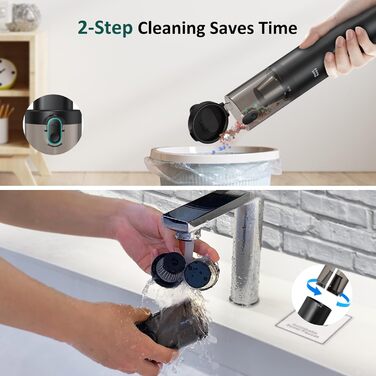 Ручний пилосос Minthouz, що перезаряджається, портативний пилосос із супервсмоктуванням 16000 Па, автомобільний пилосос все-в-одно