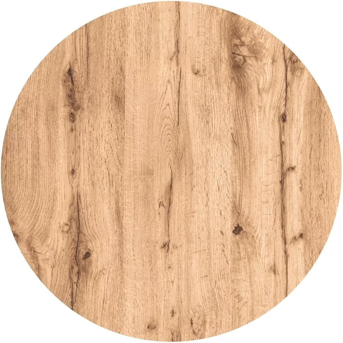 Журнальний столик, Приставний столик для дивана, Круглий 60 см, Імітація дерева з металевим каркасом, Висота 45 см, Вантажопідйомність до 25 кг