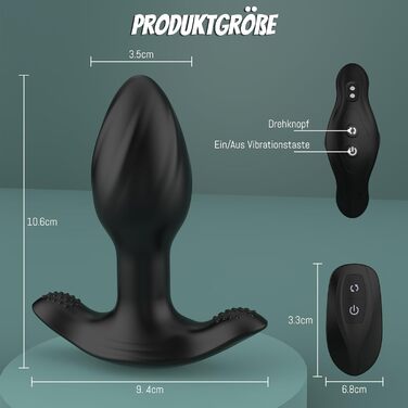 Анальна пробка, секс-іграшка для жінок та чоловіків, стимуляція простати для чоловіків, анальний вібратор з 10 режимами обертання та 10 режимами вібрації, секс-іграшка для пар, анальна пробка для жінок, секс-іграшка-анальна пробка, секс-іграшка