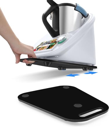 Для аксесуарів Thermomix Sliding Board TM6 TM5, Новий переглянутий дизайн ручки, Економія праці, Стійка кухонна стільниця, Акрил, Чорний глянсовий