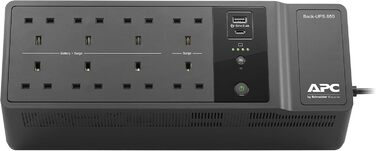 Джерело безперебійного живлення APC by Schneider Electric ES - BE650G2-Великобританія - 650 ВА (8 виходів, захист від перенапруг, 1 USB-порт для заряджання) (850 ВА / 520 Вт)