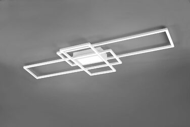 Стеля LED-світильник Trio Leuchten Irvine 620010431, матовий білий метал, 60 Вт LED, з пультом, димером та нічним підсвічуванням