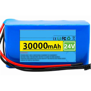 Акумулятор для електровелосипеда із зарядним пристроєм 29.4V 7S3P акумулятор для електричного велосипеда водонепроникний ПВХ акумулятор вбудований BMS потужний акумулятор для двигунів 200W-750W 24V 30Ah XT60, 24V 30Ah