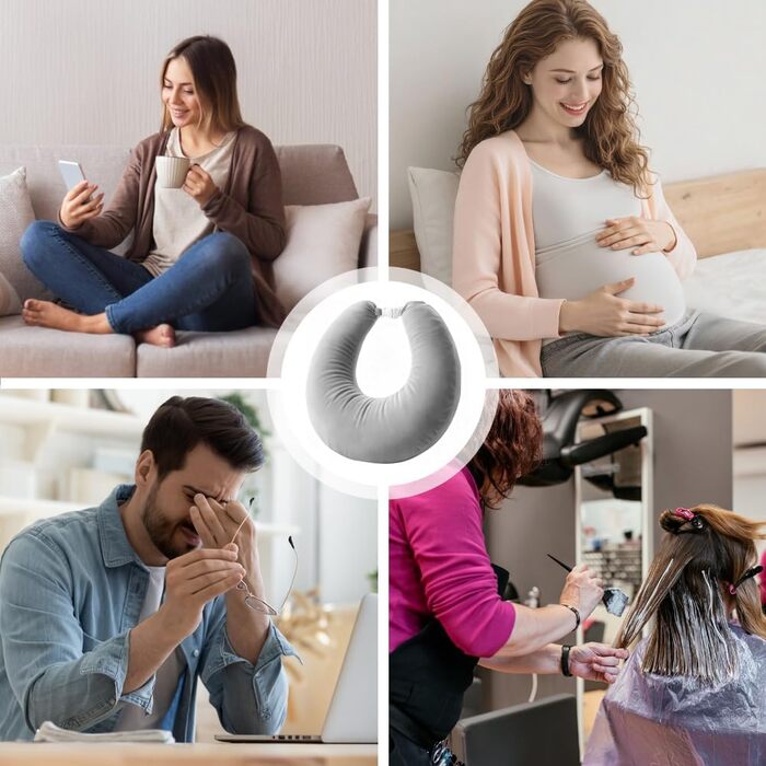 Ергономічна подушка Crealis, в&39язана гачком подушка-підтримка, в&39язана гачком подушка-підтримка, ігрова подушка, ергономічна ігрова подушка для рук, легка, портативна, знімає напругу (сіра)