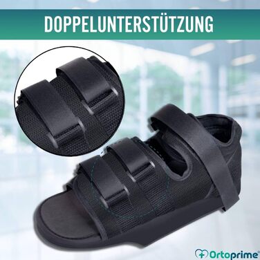 Післяопераційне взуття OrtoPrime з регульованим каблуком - Ортопедичне взуття для операцій на стопі - Післяопераційне взуття BOUDED (РОЗМІР L (42-44)) TALLA L (42-44)