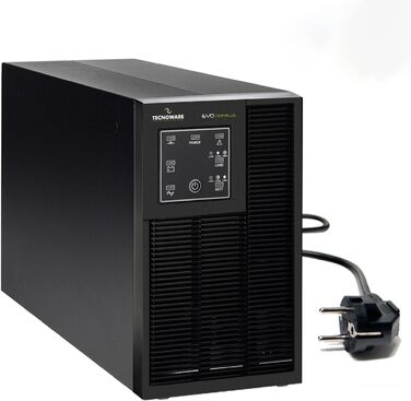 Джерело безперебійного живлення Tecnoware UPS EVO DSP PLUS 3600 - онлайн-технологія, монтажна вежа - 8 виходів IEC - Автономність до 40 хв - Потужність (800 ВА, вежа)