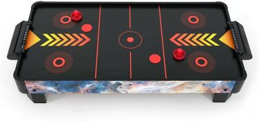 Стіл для аерохокею для дітей віком від 6 років, гра в аерохокей для столів з вентилятором/двигуном, стільниця для аерохокею для 2 гравців, включаючи 4 шт. овхачі, 4 шайби, лічильник рахунків, режим нульової гравітації 102x52x20 см