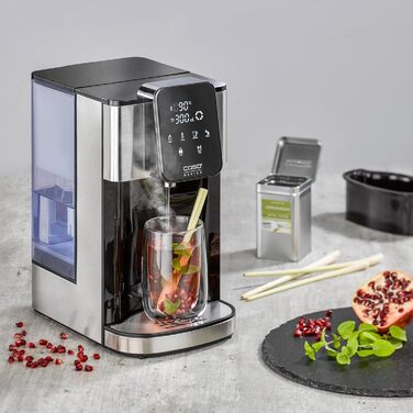 Турбодиспенсер гарячої води, гаряча вода за кілька секунд (40-100C), 2600 Вт, дуже великий 4-літровий резервуар для води, кнопка прямого вибору дитячого харчування (37C), енергозберігаючий одинарний, 1660 -