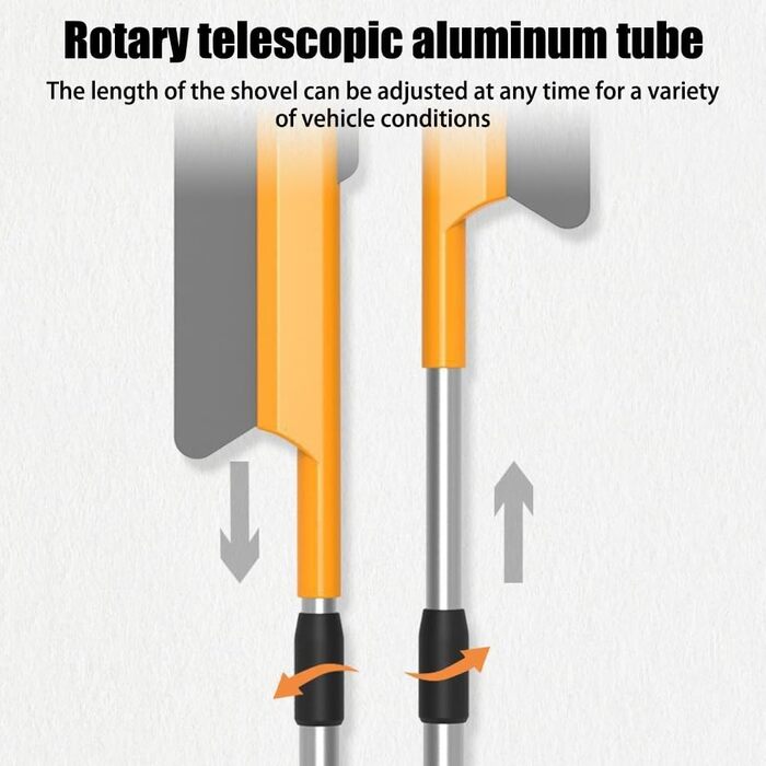 Снігова щітка MiOYOOW, подовжувальний скребок для зняття снігового льоду без подряпин для снігу, льоду та інею