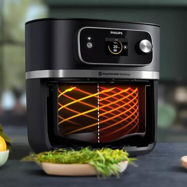Аерофритюрниця Philips Airfryer Combi XXL HD9880/90, чорна