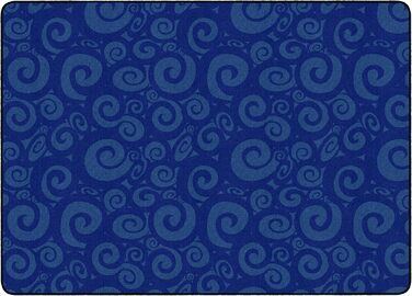 Дитячий килимок з візерунком вихор, 1,8 м х 2,4 м, синій, 389-32A