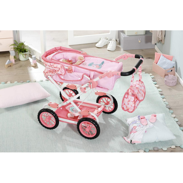 Коляска Baby Annabell Deluxe для ляльки 43 см - зручна для маленьких рученят, творча гра розвиває емпатію та соціальні навички, дл