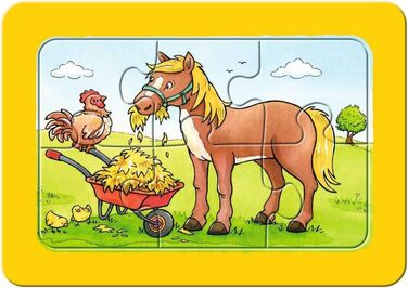 Дитячий пазл Ravensburger - 06571 Хороші друзі тварини - Мій перший пазл з 3х6 елементів - Пазл для дітей від 2,5 років