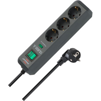 Розеткова стрічка Brennenstuhl Eco-Line 3-стороння із захистом від перенапруги (багаторозеткова розетка з посиленим захистом від д