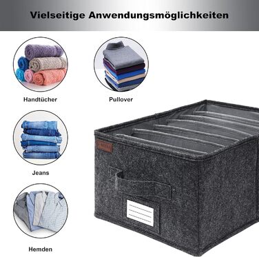 Організатор для штанів MEKAA - набір з 2 шт. - ідеальний органайзер для штанів, джемперів і т.д. - Складаний органайзер для одягу