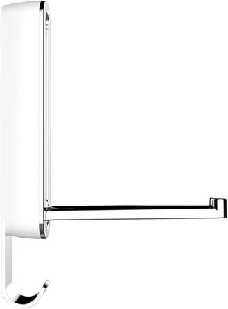 Складаний гачок, складаний настінний гачок із захистом від ковзання, метал/пластик, 2,5 x 18 x 2,5 см, білий