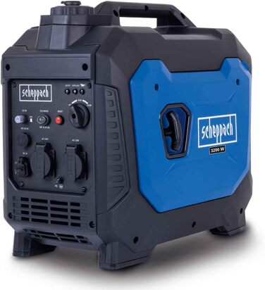 Інверторний бензиновий генератор аварійного живлення Scheppach SG3500i з інверторною технологією для чутливої електроніки 3500 Вт