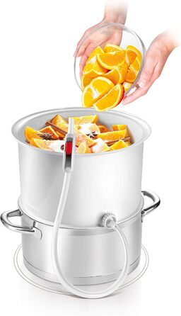 Парова соковижималка для фруктів та овочів Della Casa, пластик, біла, 28.4 x 16.9 x 28 см, 895250