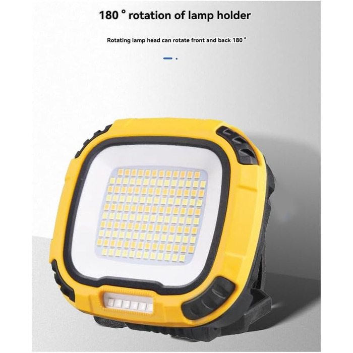 Портативний світлодіодний ліхтар-прожектор, потужне світло, ліхтарик для кемпінгу на свіжому повітрі, риболовлі, надзвичайних ситуацій, акумуляторний робочий ліхтарик з гачком
