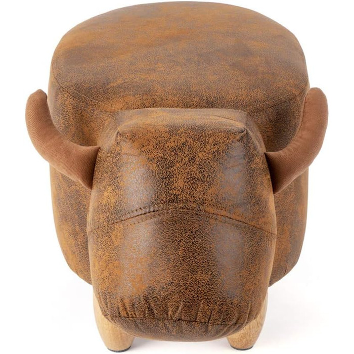 Табурет Balvi La Vache, коричневий, у формі корови, дерев&39яні ніжки, штучна шкіра/дерево, різнокольоровий