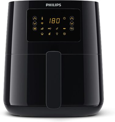 Мультипіч Philips серії 5000, розмір L, 4,1 л (0,8 кг), функції приготування 13-в-1, підключення до Wi-Fi, на 90 менше жиру завдяки технології Rapid Air, додаток HomeID, сумісний з Alexa (HD9255/90)