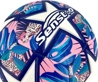 Футбольний м&39яч Senston з насосом, м&39який на дотик, розмір 4 / розмір 5 для трави та штучного покриття, тренувальний футбольний м&39яч для початківців, сімей та гравців-аматорів, рожевий, розмір 5