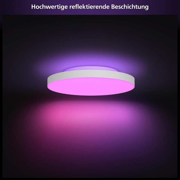 Стельовий світильник Philips Hue Datura Small, круглий, білий, діаметр 38,4 см