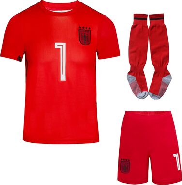 Дитяча футболка воротаря Німеччини, нова, 1, новий сезон, шорти, шкарпетки, розмір 30 (12-13 років), червона