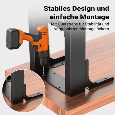 Сталеві ніжки для столу Wiltec, комплект з 2 шт., квадратні труби 60x72 см, чорне порошкове покриття, доріжки для столу, каркас столу, основа столу