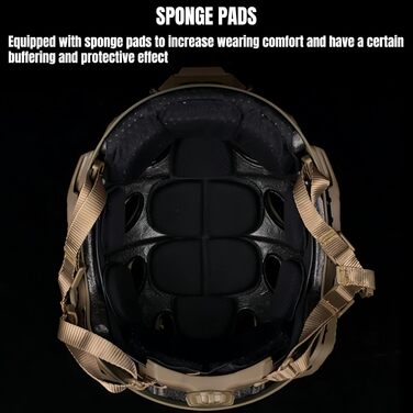 Тактичний шолом Fast SF High Cut, версія з піскоструминним покриттям, слоти для ремінця для навушників, отвори для підключення запасної маски, шоломи для страйкболу CS, чорний