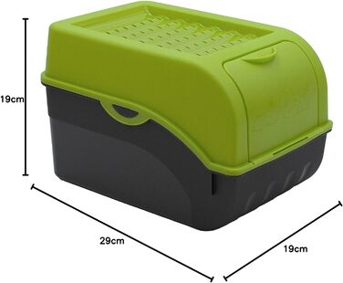 Набір із 2 зелених ящиків для зберігання картоплі ARTECSIS Ящик для овочів з кришкою приблизно для 4 кг картоплі 6 наліпок з видами овочів