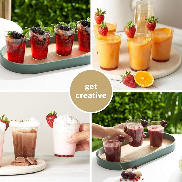 Пластикових стаканчиків преміум-класу, стаканчики для вечірок, стаканчики для пиття з золотим блиском (285 мл / 10 унцій) - тверді