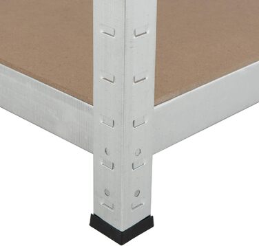 Стелаж ESTEXO, стелажі для зберігання, 21 модель на вибір, надміцні стелажі, стелажі для підвалу, стелажі для майстерні, стелажі для робочого столу, гаражні стелажі (оцинковані / 200x100x50см / 875кг)