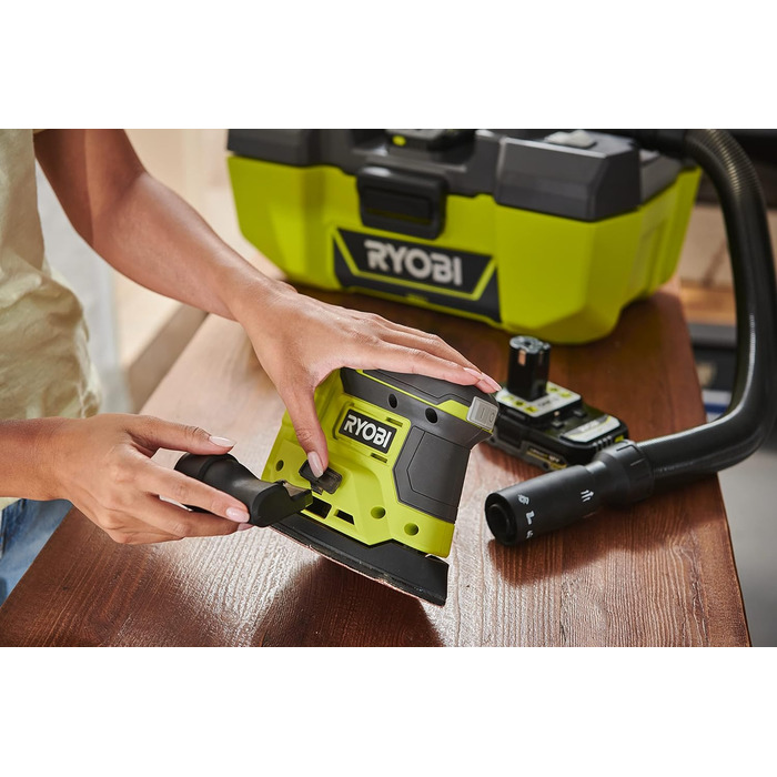 Акумуляторна дельта-вібраційна шліфувальна машина RYOBI 18 В ONE RPS18-0, шліфувальний диск 100x140 мм, діаметр окружності 1,8 мм,