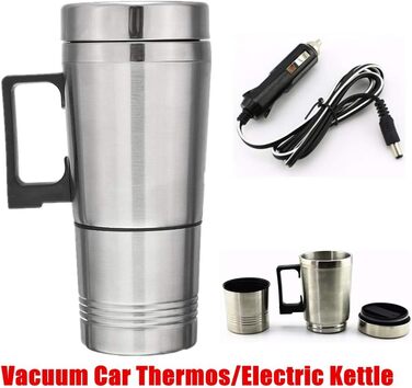 Автомобільна кружка з підігрівом, автомобільний електричний чайник Asduro 12V, термокружка для води з нержавіючої сталі 300 мл, ел