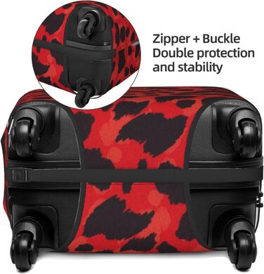 Чохол для багажу Леопард (чорний), еластичний захист від подряпин та пилу, розмір 95 см