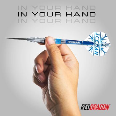 Набір дротиків RED DRAGON Professional Player Series зі сталевим наконечником, деками та держаками для дротиків Iceman