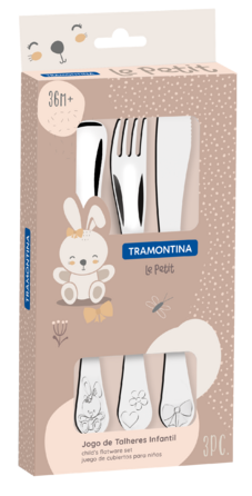 Дитячий набір столових приборів Tramontina Baby Le Petit pink, 3 предмети (6198892)