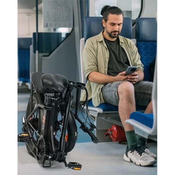 Електричний велосипед MilePort 1 для дорослих, складний електричний велосипед потужністю 250 Вт зі знімним акумулятором 36 В 13 Аг, швидкість 25 км/год та запас ходу 100 км, електровелосипед з товстими шинами 20&quot x 3,0&quot для міських поїздок, зелени